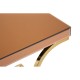 Kingston Brown Glass and Gold Finish Side Table