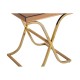 Kingston Brown Glass and Gold Finish Side Table