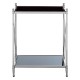 Ascot Chrome And Black Glass Side Table 