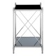 Ascot Chrome And Black Glass Side Table 