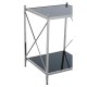 Ascot Chrome And Black Glass Side Table 