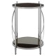 Ascot Chrome And Black Glass Round Side Table 