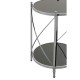 Ascot Chrome And Black Glass Round Side Table 