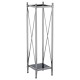 Ascot Chrome And Black Glass Plant Stand