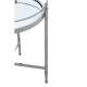 Ashbury Silver And Mirrored Glass Finish Side Table