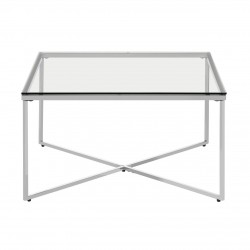 Stratus Chrome Finish Cross Base End Table