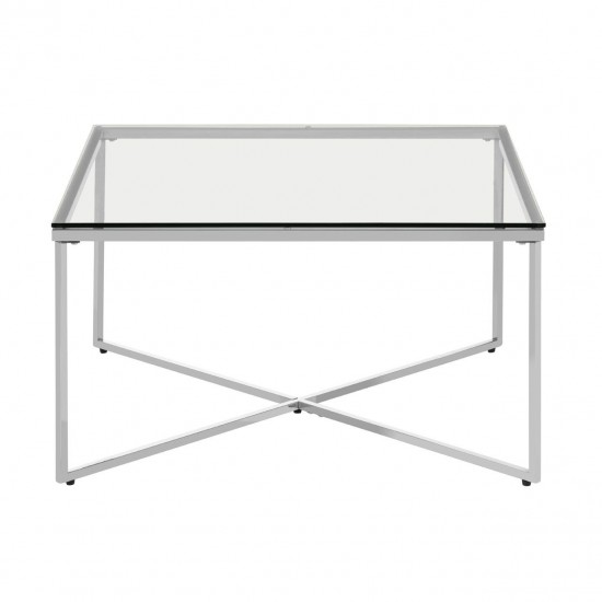 Stratus Chrome Finish Cross Base End Table