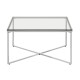 Stratus Chrome Finish Cross Base End Table