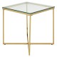 Stratus Gold Finish Cross Base Side Table