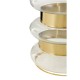Marri Clear Glass and Gold Finish Side Table