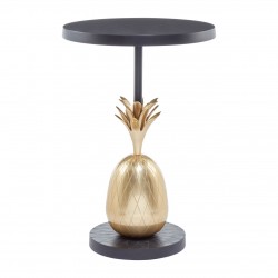 Caicos Gold Finish Pineapple Side Table