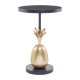 Caicos Gold Finish Pineapple Side Table