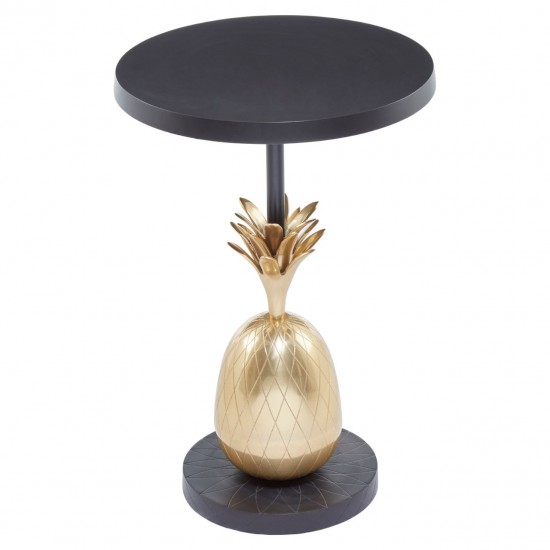 Caicos Gold Finish Pineapple Side Table