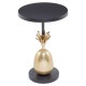 Caicos Gold Finish Pineapple Side Table
