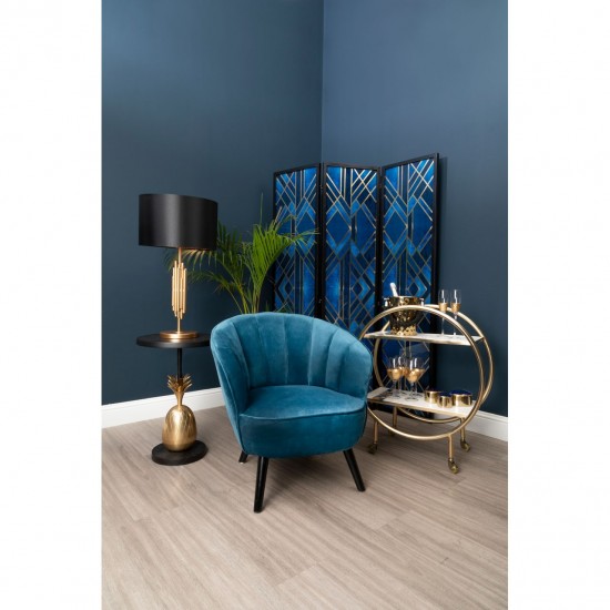 Caicos Gold Finish Pineapple Side Table