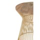 Moura Gold and Wood Side Table 