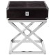 Soho Cow Hide Cross Base Side Table