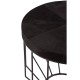 Soho Black Leather Side Table