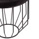 Soho Black Leather Side Table