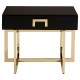 Astoria Black Gloss and Gold Finish Side Table 