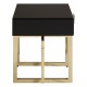 Astoria Black Gloss and Gold Finish Side Table 