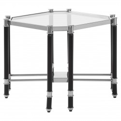 Earl Chrome And Black Side Table 