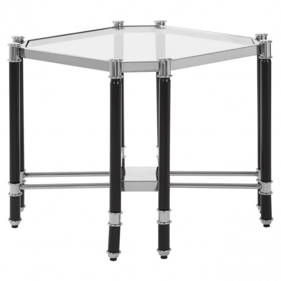 Earl Chrome And Black Side Table 