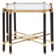 Earl Champagne And Black Side Table