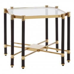 Earl Champagne And Black Side Table