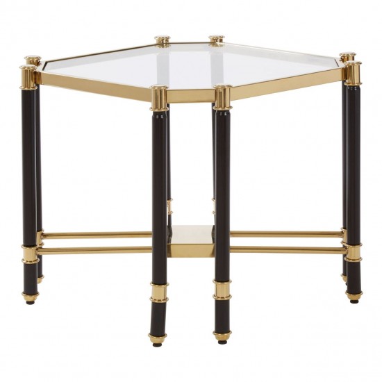 Earl Champagne And Black Side Table