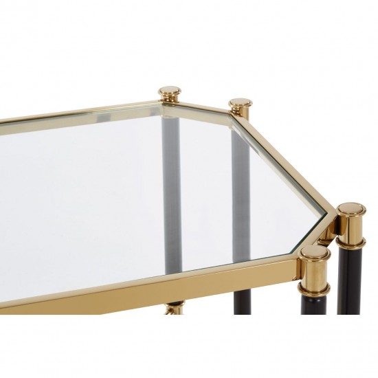 Earl Champagne And Black Side Table