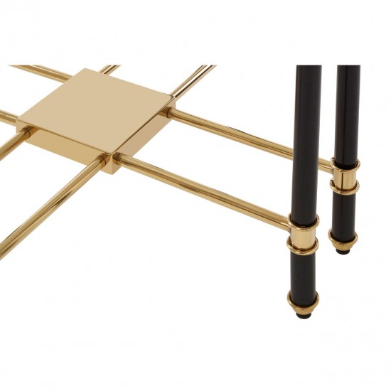 Earl Champagne And Black Side Table