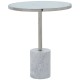 Adams Chrome and White Marble Side Table 