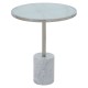 Adams Chrome and White Marble Side Table 