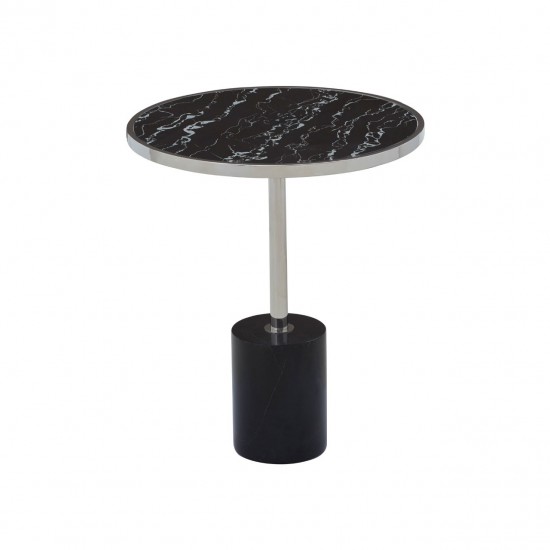 Adams Chrome and Marble Side Table 