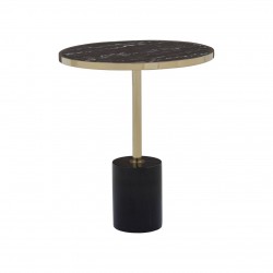 Adams Warm Metallic and Marble Side Table 