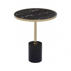 Adams Warm Metallic and Marble Side Table 