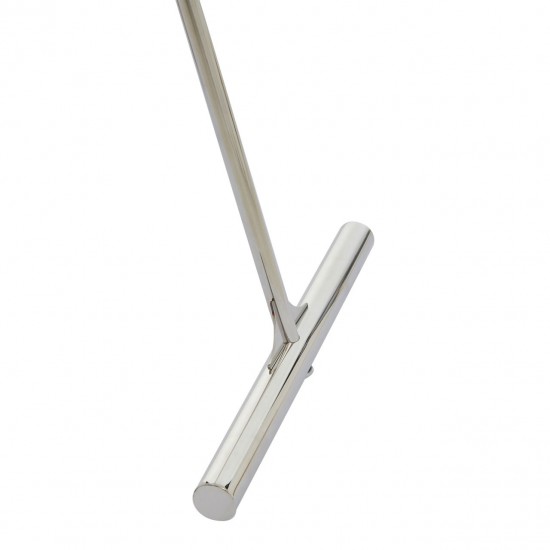 Adams Geometric Chrome and Glass Side Table 