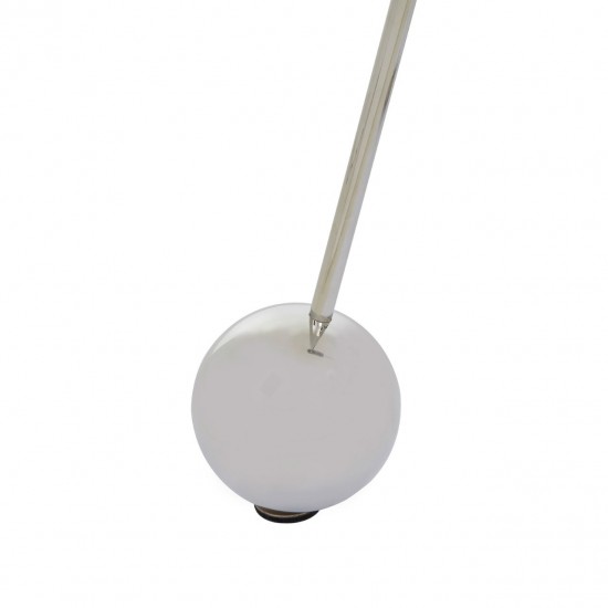 Adams Geometric Chrome and Glass Side Table 