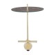 Adams Geometric Warm Metallic and Glass Side Table 
