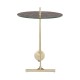 Adams Geometric Warm Metallic and Glass Side Table 