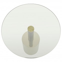 Adams Gold Base with Clear Glass Top Side Table