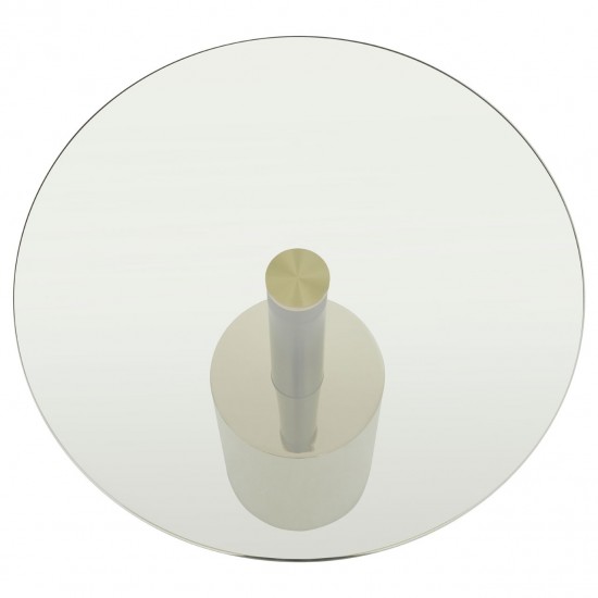 Adams Gold Base with Clear Glass Top Side Table