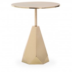 Adams Shiny Gold Side Table 