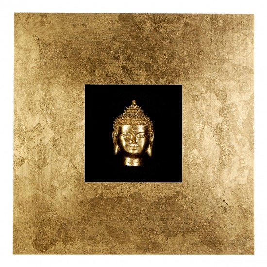 Gold and Black Finish Framed Buddha
