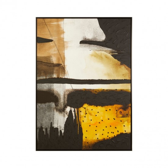 Aurora Black and Ochre Wall Art