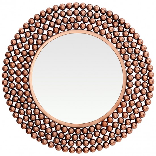 Moura Copper Finish Beaded Wall Mirror