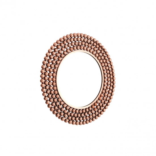 Moura Copper Finish Beaded Wall Mirror
