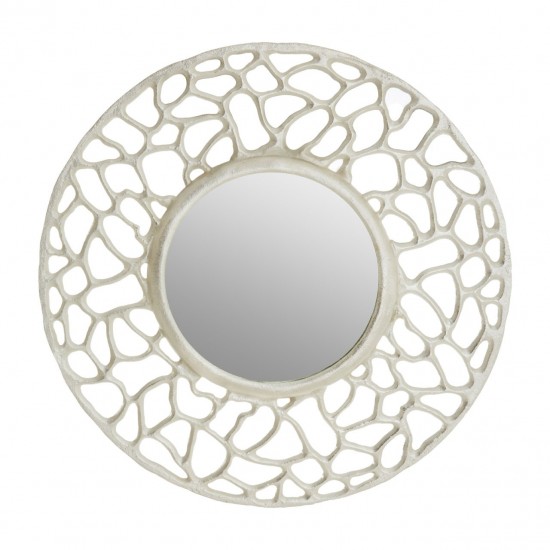 Moura Handcrafted Silver Finish Wall Mirror