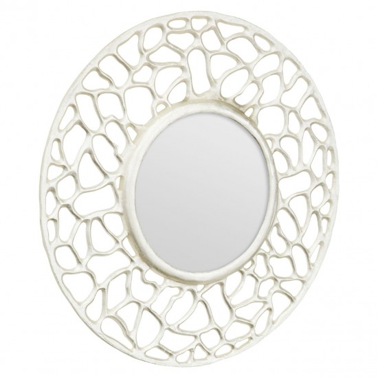 Moura Handcrafted Silver Finish Wall Mirror